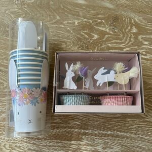 Meri Meri Bunny Cupcake Kit and Gobelets Set